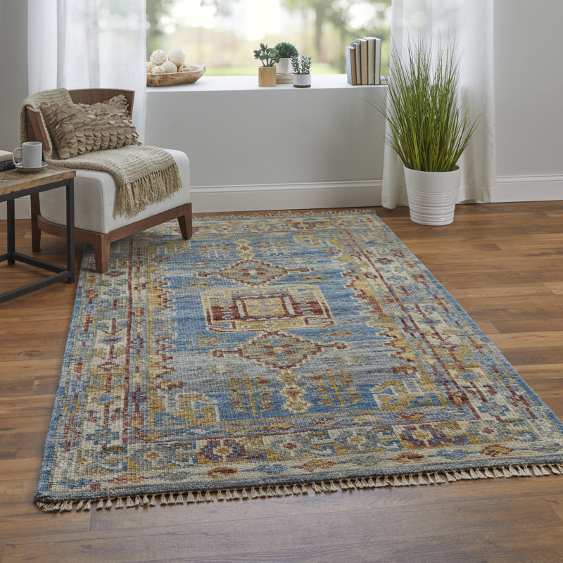 Nathanim Wool Oriental Area Rug, Rectangle 8' x 10'