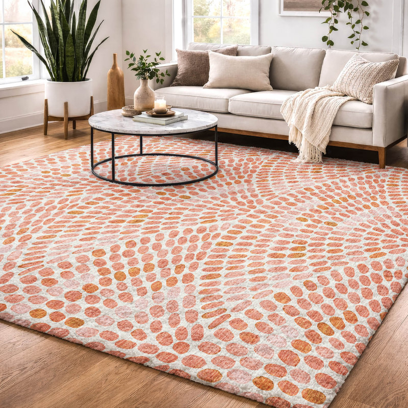 Tapis à poils longs Premium ADS186, Pêche, 10 pi x 14 pi