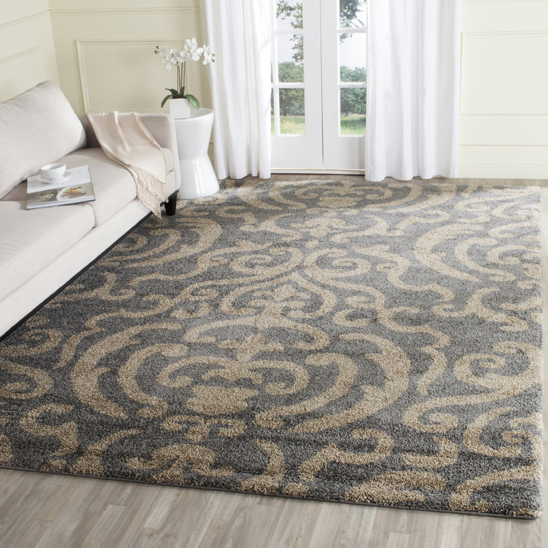 Ellyona Shag Performance Floral Rug, Rectangle 8' x 10'