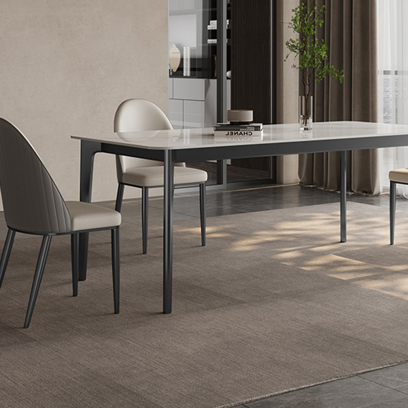Table de salle à manger Light Luxury, H 29,52 po x L 78,74 po x l 39,37 po, Gris