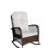 Wide Seat Outdoor Rocking Chair With Grey Cushion - Protected Fabric Backyard