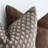 Brown Leaf Block Print Pillow Set