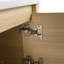 Meuble-lavabo mural de 40 po avec lavabo en céramique blanche et tablettes de rangement et 1 porte à fermeture en douceur, emballage KD, contreplaqué-1863794301