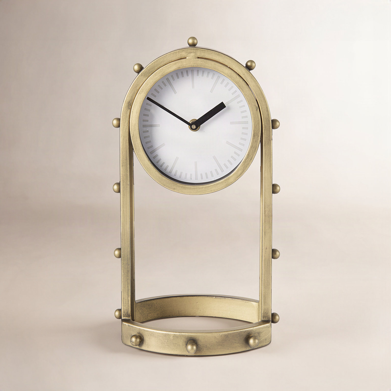 Reze Quartz Tabletop Clock, Gold