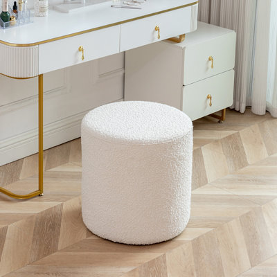 Brynnen 18'' Wide Modern Round Upholstered Ottoman