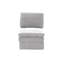 Canapé d'angle modulaire 5 pièces couleur graphite avec revêtement en suédine et tissu d'assise moderne