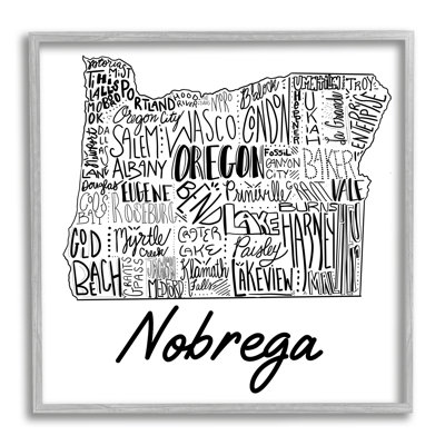 Oregon State Typography cmw-063 Personalized Wall Art
