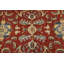 Tapis rouge en laine noué à la main de conception unique 8 pi 10 po x 12 pi 3 po