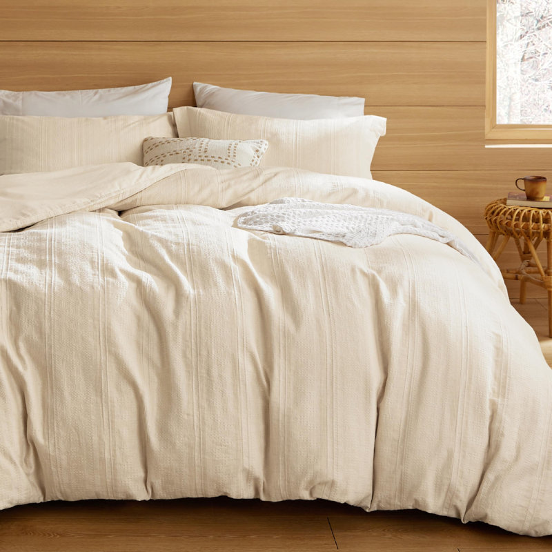 Ensemble de housse de couette Bedure, Housse de couette grand + 2 taies décoratives