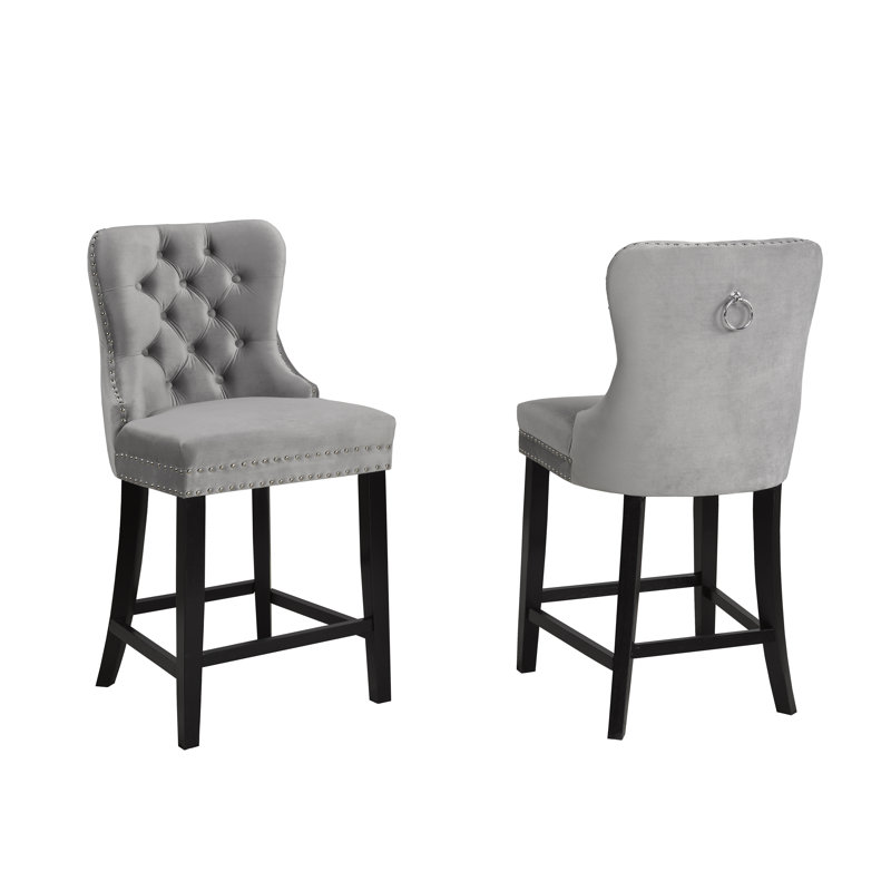 Tabouret de comptoir court 26 po Pudsey, Gris
