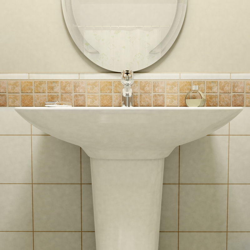 Colorado 2" x 2" Porcelain Mosaic Wall & Floor Tile, Brown/Gray/Beige