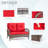 Mertis 2 Pieces Rattan Patio Conversation Set with One Seat & One Table-1830871370