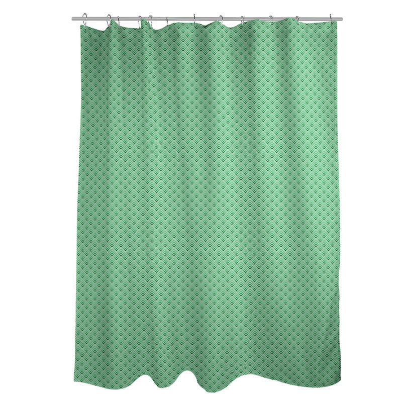 Rideau de douche simple à rayures katelyn elizabeth geometric dégradé, Vert clair