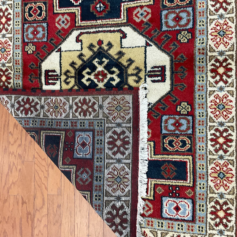  Handmade Kazak Wool Rug