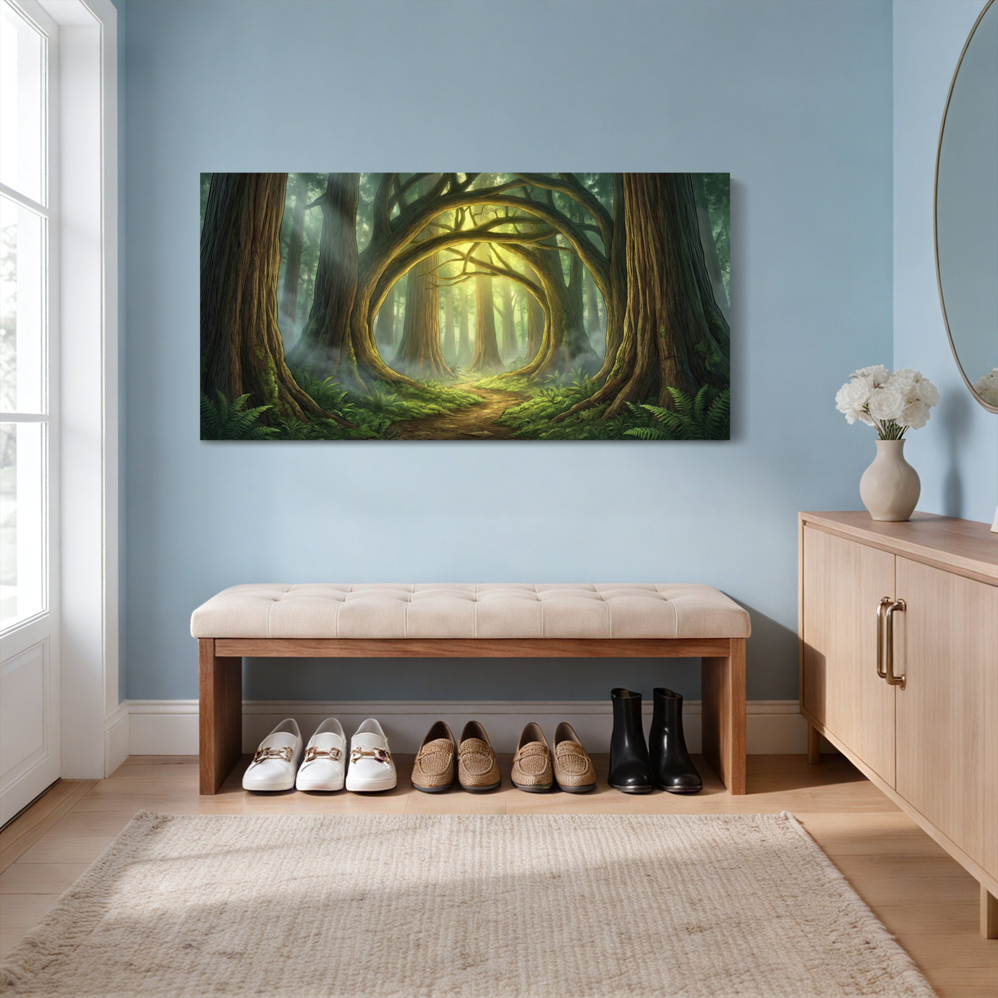 Foundry Select Enchanted Forest Path Canvas Wrapped Wall Art Oil ...