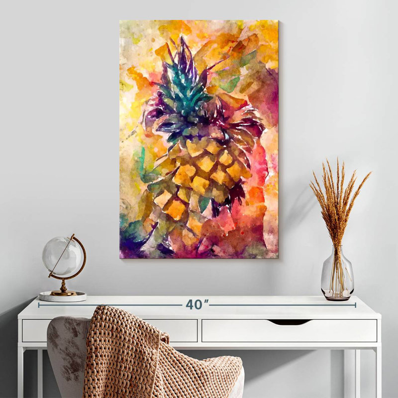 Yarlin Colorful Pineapple, 30" H x 20" W
