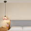 Luminaire suspendu fleur simple rose