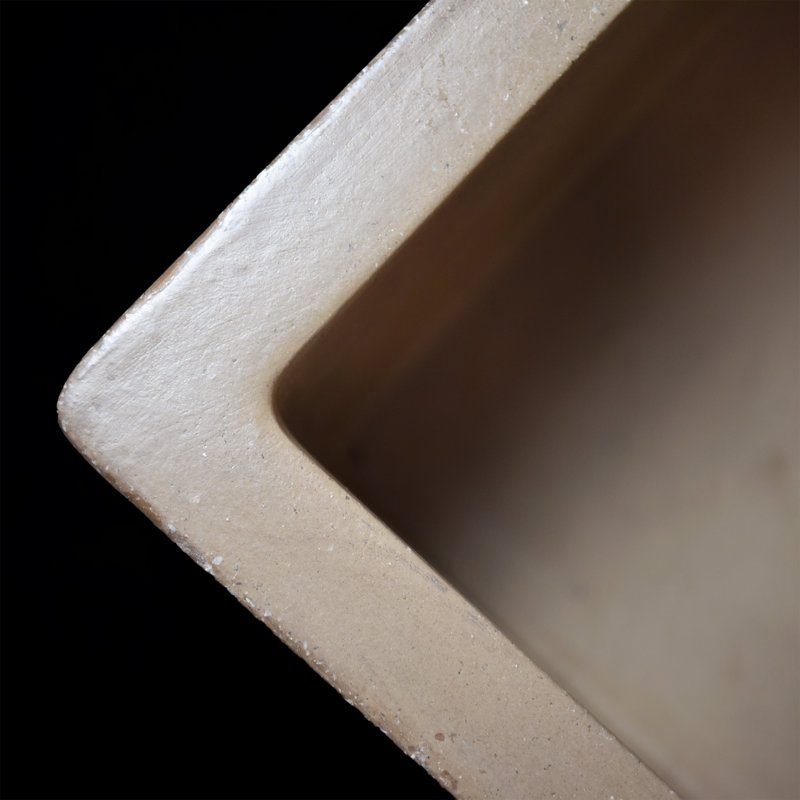 NativeStone® Concrete 33" L x 21" W Double Basin Farmhouse/Apron Kitchen Sink, Earth