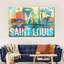 Ensemble de 3 pièces grunge sur toile Saint Louis City-1872596773