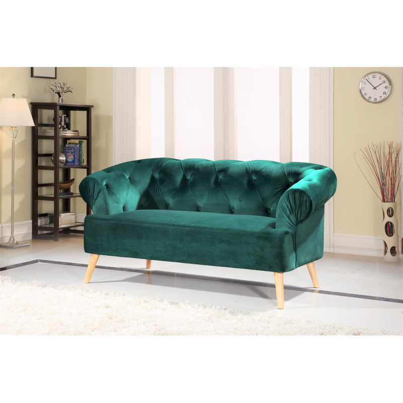 Causeuse Chesterfield 69,69 po Everson, Vert