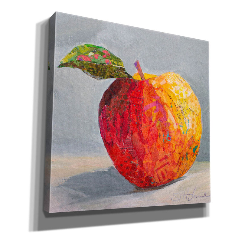 «Emna A Is For Apple on Canvas» par St. Hilaire Elizabeth, reproduction, H 26 po x l 26 po x P 1,5 po