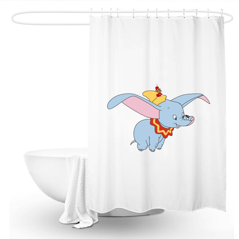Polyester Shower Curtain With Hooks