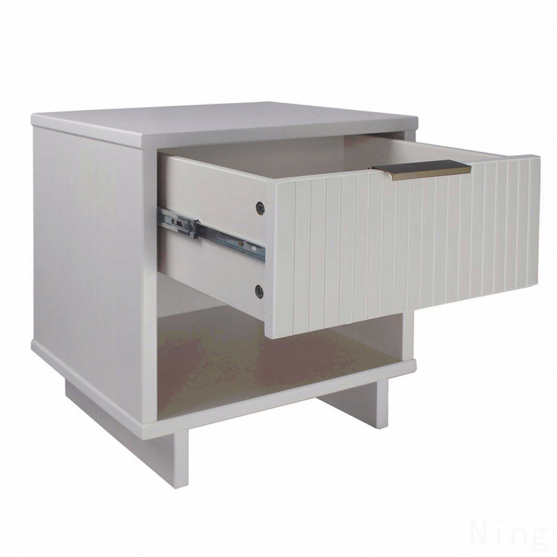 Contemporary Open-Shelf Bedside Table Nightstand