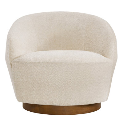 Bethzaida Boucle Upholstered Swivel Barrel Chair -  Lark Manor™, C420D6D5EBF94C85B288EC7900426E14