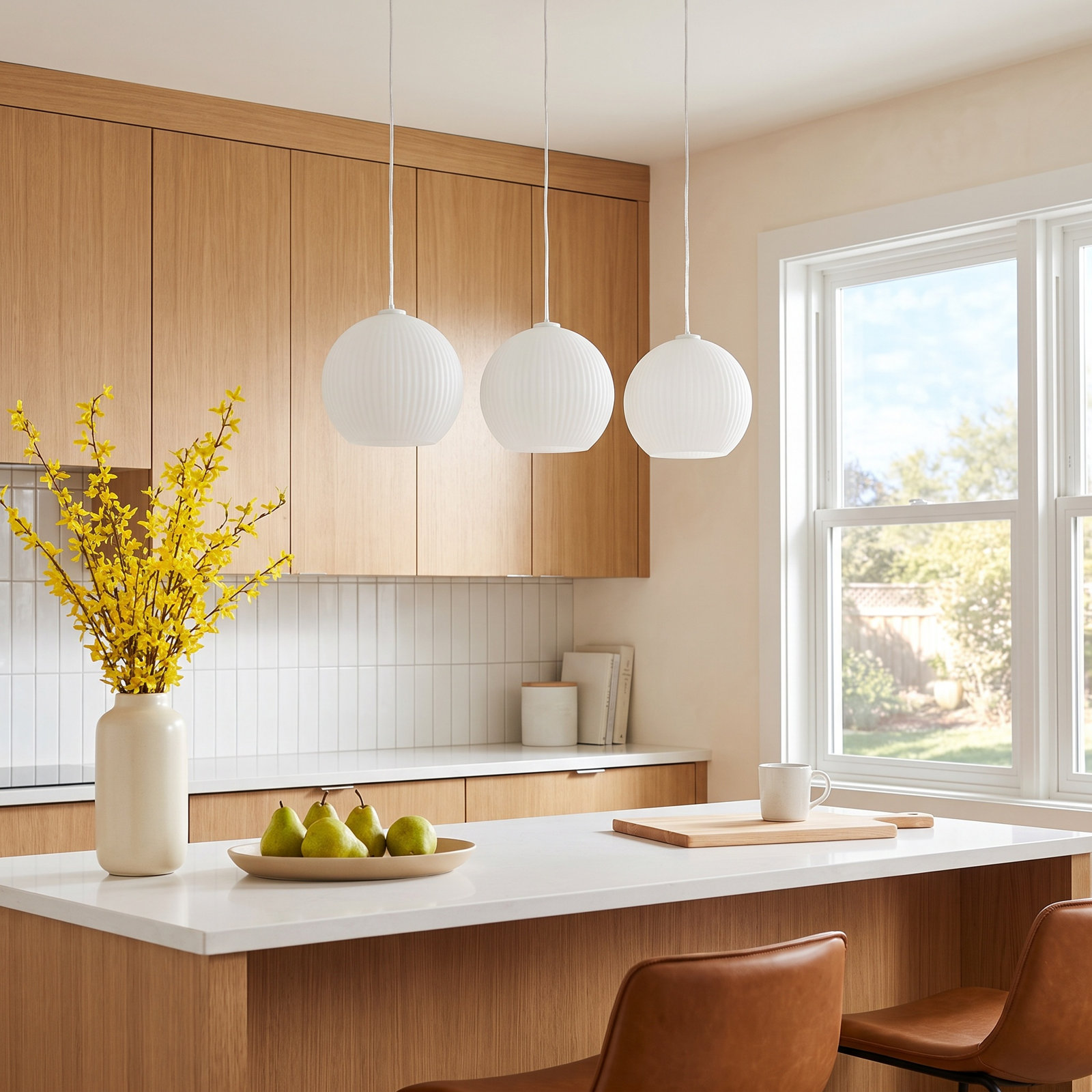 Darus 3 Light Glass Dimmable Pendant