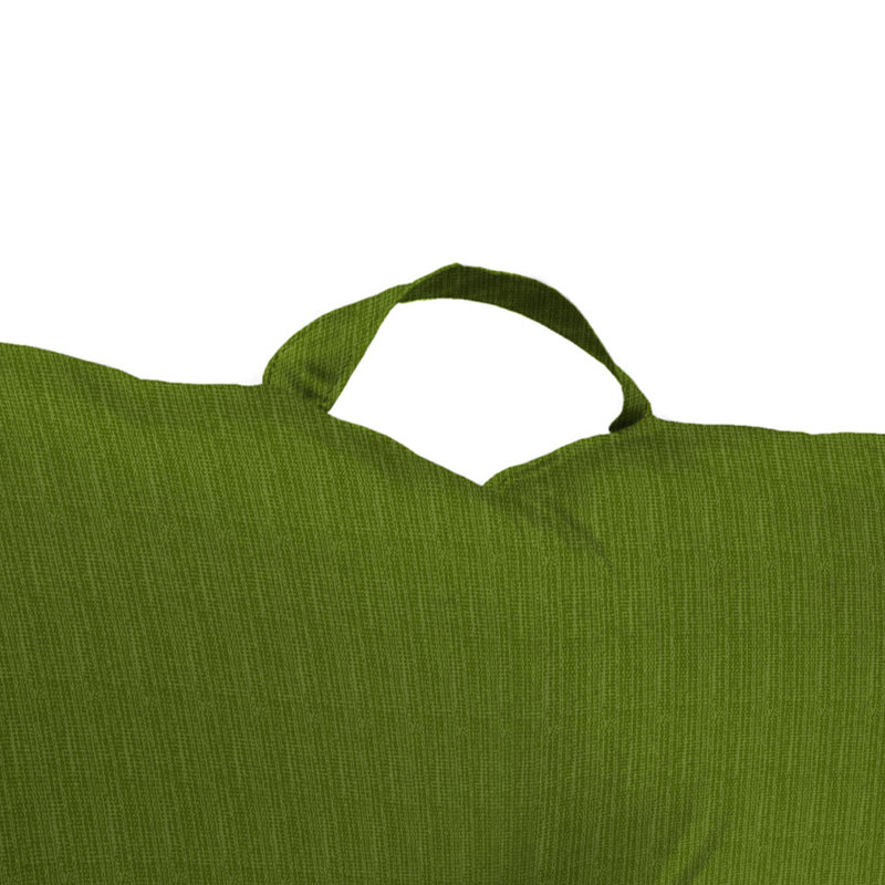 20" x 20" Tufted Outdoor Floor Cushion with Handle (Set of 2), Green 1
