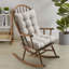 Coussin de chaise berçante Coussin de chaise berçante de qualité supérieure rembourré à dossier haut rembourré 2 pièces de siège à dossier haut et bas avec attaches, couleur lin-402998702