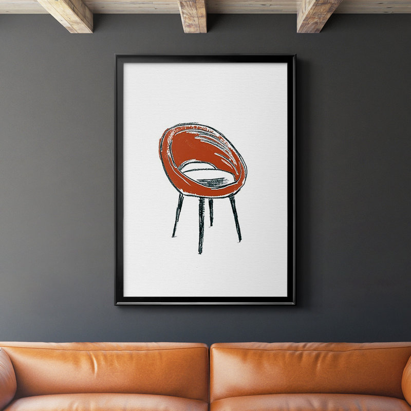 " Take A Seat V ", 24.5" H x 18.5" W x 1" D, Black Framed Canvas