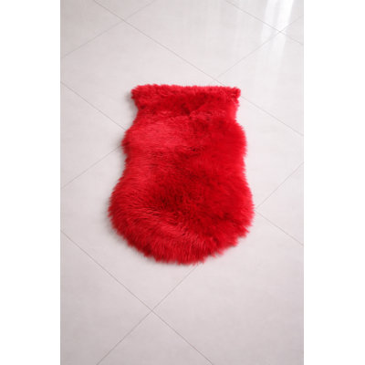 Oval Solid Colour Sheepskin 60cm X 110cm Area Rug