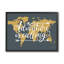«Adventure is Calling Expression Arrows Over World Map Gray Farmhouse», estampe numérique encadrée, art texturé par Becky Thorns-62411390-62411392