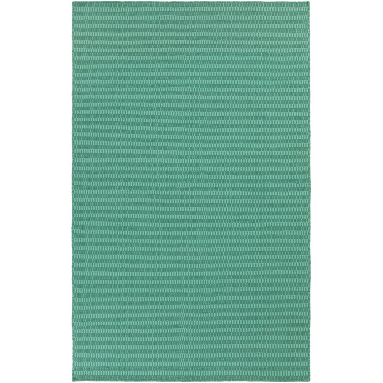 Tapis turquoise en laine tissé à la main Walton