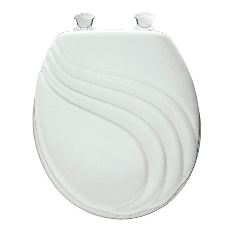 Round Toilet Seat and Lid, White