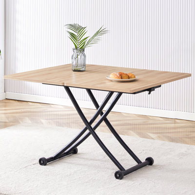Table à plateau relevable multifonctionnelle à hauteur ajustable et cadre en fer Droom l 43,3 po x P 39,3 po x H 29 po