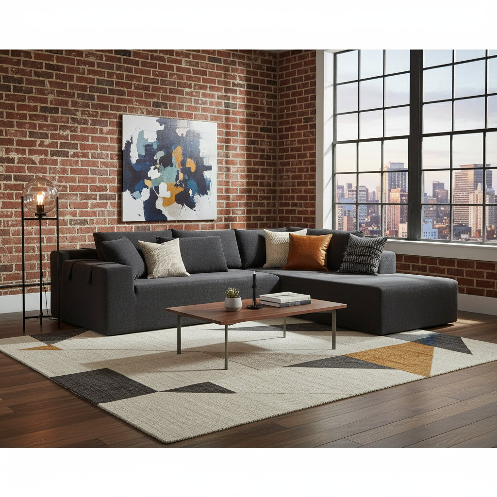 Ebern Designs Canapé modulaire 108 po Chenille Upholstery - Wayfair Canada