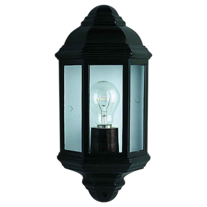 Casady Outdoor Wall Lantern, Black