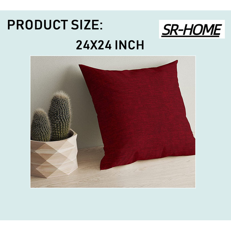 SR-HOME Geometric Chenille Pillow Cover