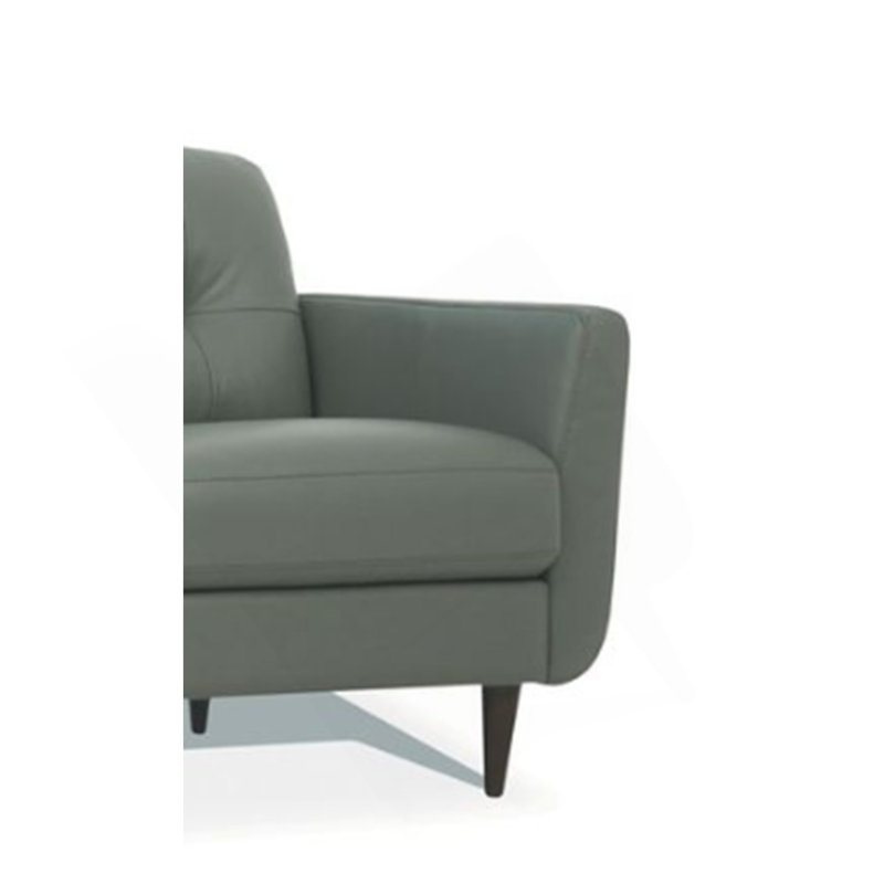 Causeuse en cuir Radwan, Vert foncé