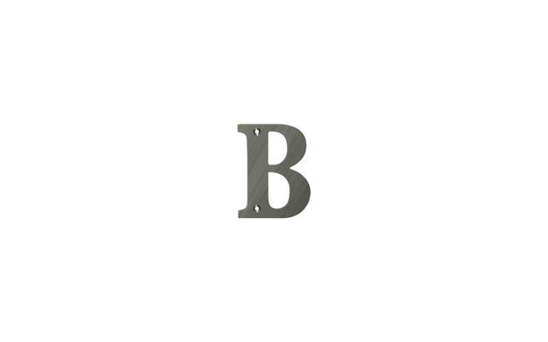 4" H Brass House Letter, Lifetime Brass, F