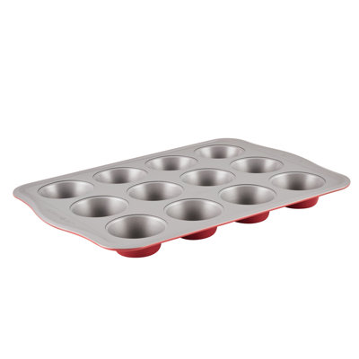 Farberware Disney Bake With Mickey Mouse Nonstick Muffin Pan / Cupcake Pan, 12 Cup, Red