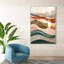 Oliver Gal Layers of Colors Abstract - Hand-Applied Glass Coat Framed Canvas Art-1015582889-1015582870