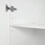 Grande armoire de rangement avec trois tiroirs pour salle de bain / bureau, blanc