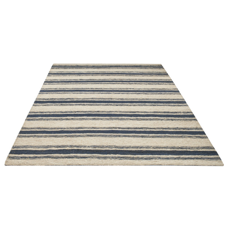 Ralph Lauren Cliff Stripe Jute, Cotton Striped Rug, Rectangle 9' x 12'