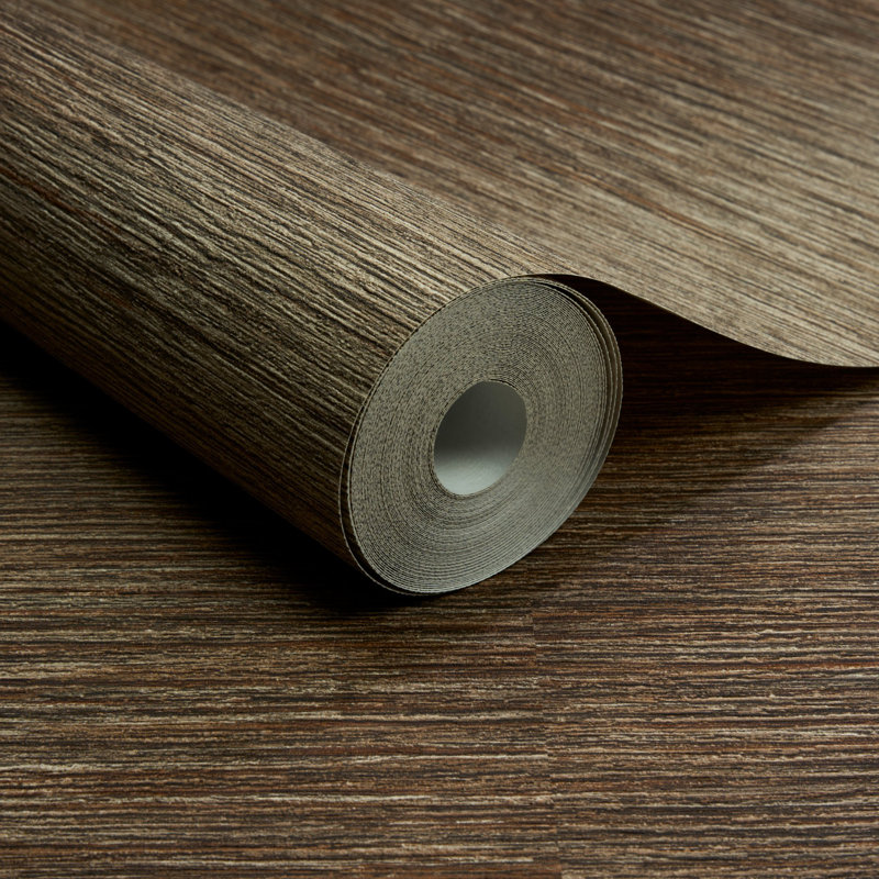 Textured Vibes Collection Irregular Stripes Wallpaper Roll, Bronze