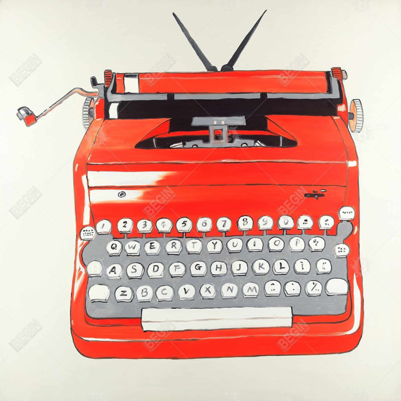 "Machine à écrire rouge"
