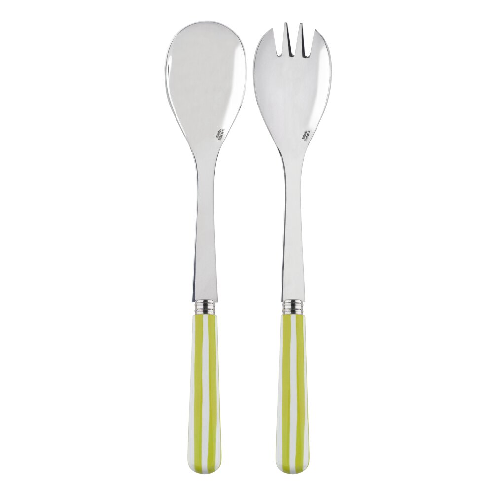 2-tlg. Salatbesteck-Set White Stripe