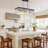 Duvernay 8 - Kitchen Island Rectangle Chandelier with Crystal Accents
